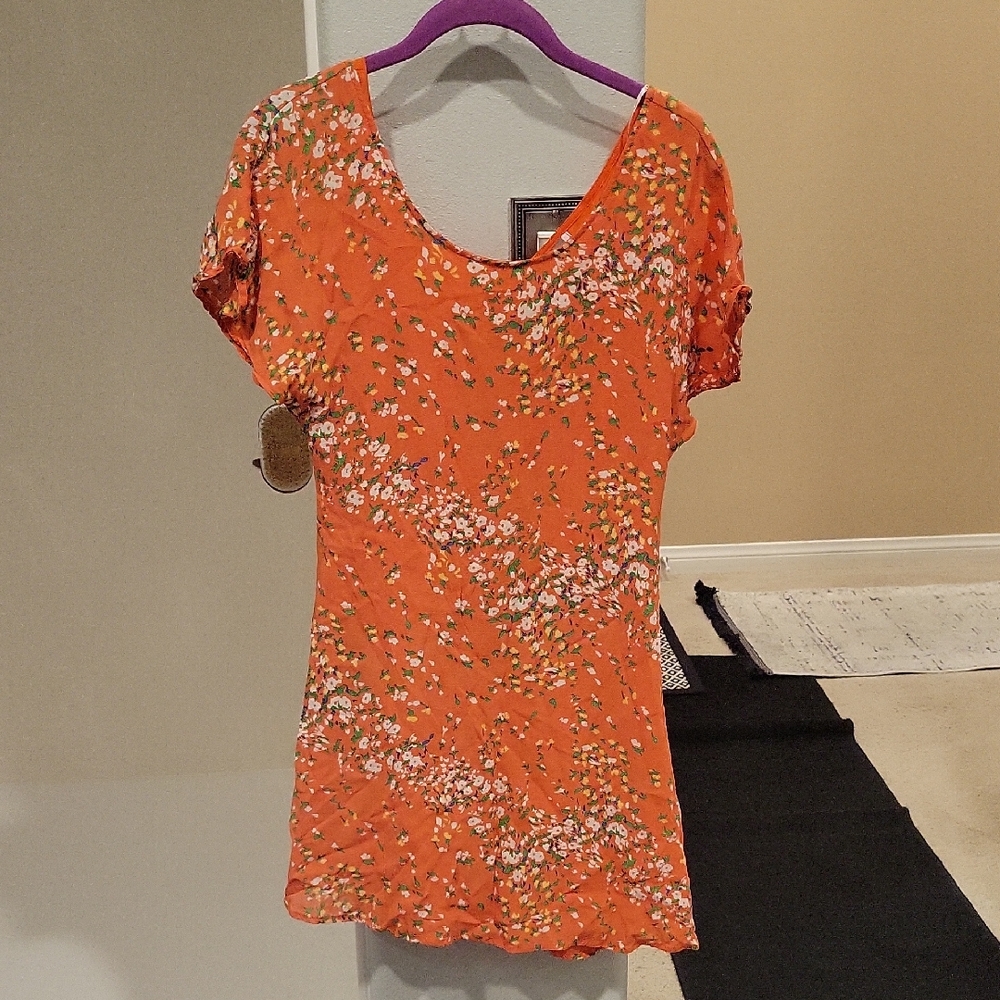 Forever 21 Orange Floral Dress